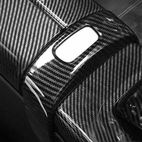 Karbon fiber renk kol dayama kutusu anahtarı çerçeve dekorasyon sticker trim Mercedes Benz bir sınıf W177 2019-2020 ABS iç çıkartmaları