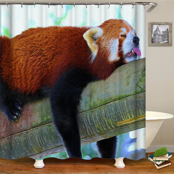 

genuine shower curtain furniture supplies digital printing 3d simulation animal pattern shower curtain tarpaulin