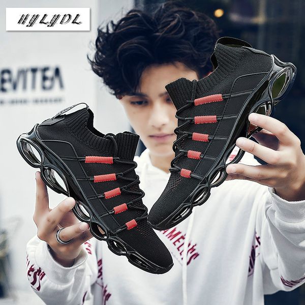 

shoes men sneakers new fishbone blade shoes for men running outdoor breathable walking jogging sport zapatills plus size