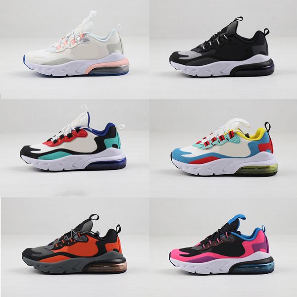 

react running shoes kids shoes big boys girls youth children trainers bauhaus hyper pink triple black white orange kids sneakers 28-35