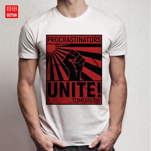 

прокрастинаторы объединяют футболку, White;black