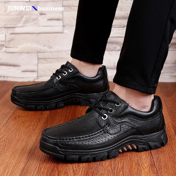 

casual genuine leather outdoor men comfort loafers party shoes moccasins drop shipping big size 49 4, Black
