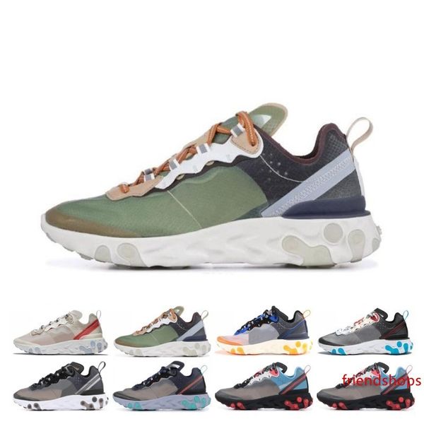 

designer epic react element 87 running shoes for men women white black neptune green blue trainer breathable sports sneaker size 36-45