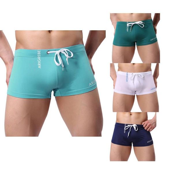 

swimming pants for men boxer briefs swimming shorts trunks low waist swimwear pants rd/xl maillot de bain sunga board shorts