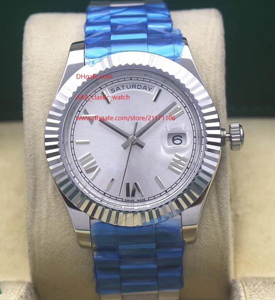 

factory supplier watch 41mm 228239 asia 2813 movement automatic mechanical mens watches white dial, Slivery;brown