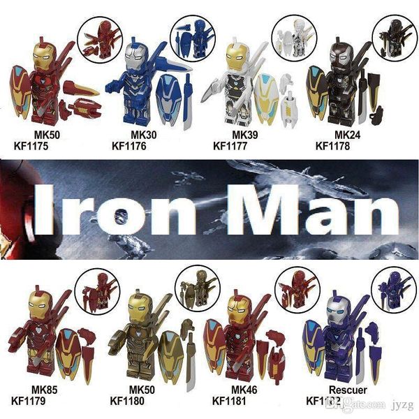 

iron man figure heroes infinity war guardians of galaxy avengers movies & video game & cartoon blocks toys figures blocks kf1175