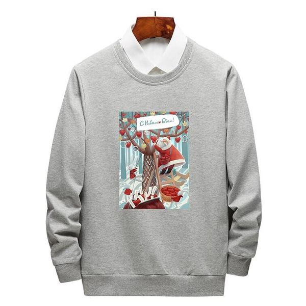

christmas mens womens sweatshirts with lovely patterns mens designer hoodies brand hoodies pullovers men clothing 3 colors m-4xl, Black