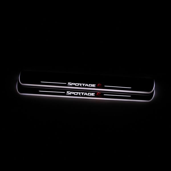 

moving led welcome pedal car scuff plate pedal door sill pathway light for kia sportage 2010 - 2018