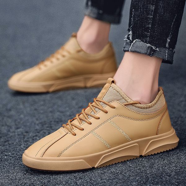 

combination selling] 2019 autumn england-style leather shoes white shoes youth sports trendy men's casual, Black
