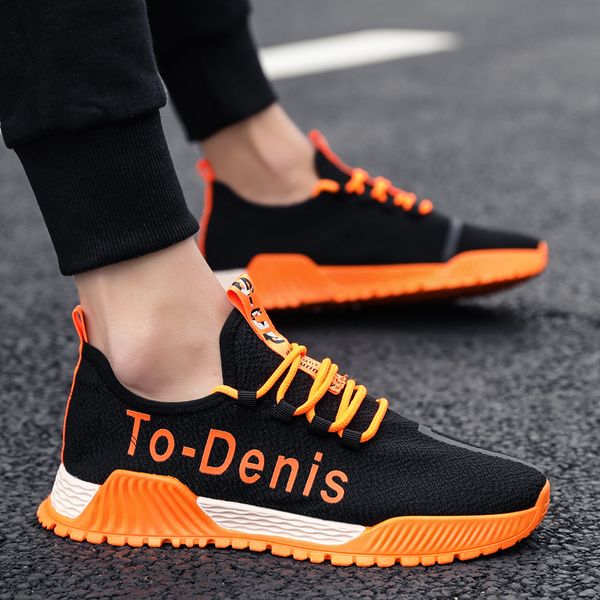 

new fashionable casual shoes men trainers breathable sneakers men soft comfortable shoes sneakers basket chaussure homme, Black