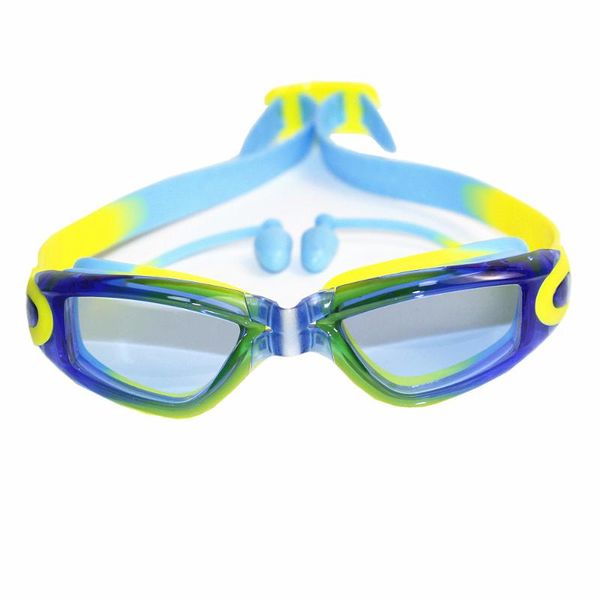 

professional silicone swimming goggles anti-fog uv swimming glasses with earplug for children transparent sports eyewear