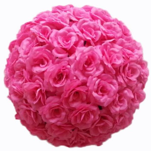 

fast16 colors 15 cm to 50cm available upscale artificial silk flower ball hanging rose kissing balls for wedding party decoration supplies