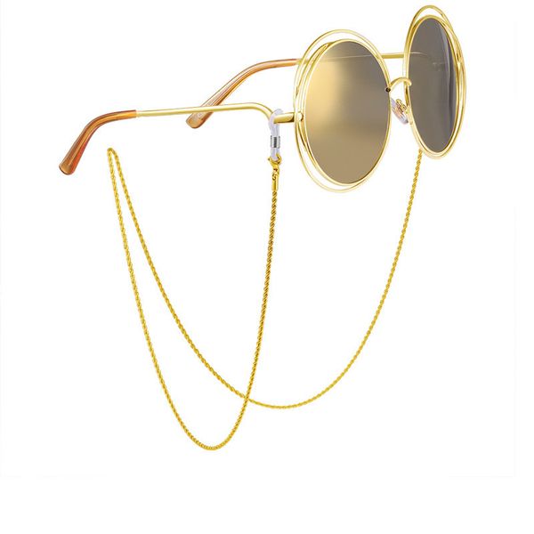 Großhandels-Edelstahl-Twist-Ketten-Brillen-Ketten-Mode-Lesebrille-Sonnenbrillen-Bügel-Kabel-Halter-Hals-Kopf-Band-Zusätze