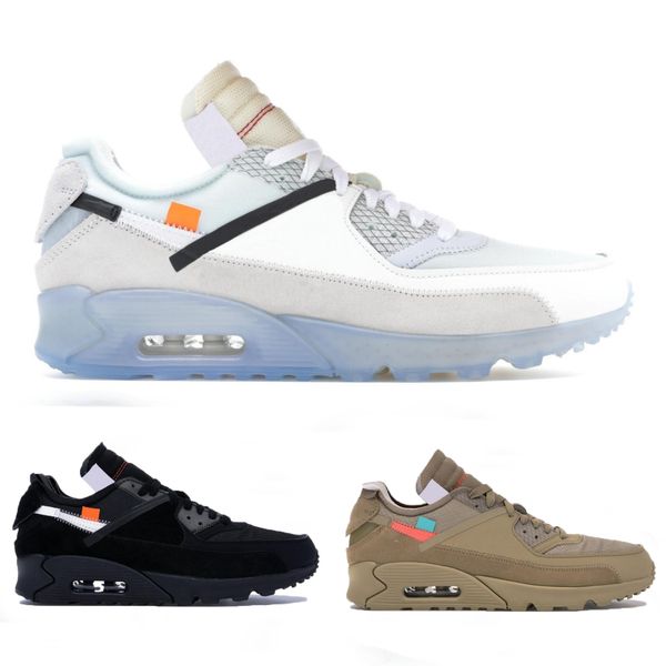 

Brand New 90 Desert Ore Мужские Дизайнерские Туфли Черно-Белые Кроссовки Топ Мужчины Женщины 90-е Спортивные Кроссовки