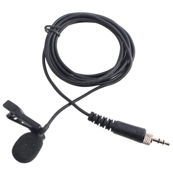 Microfono a condensatore cardioide con clip lavalier professionale per cravatta per trasmettitore da tasca wireless serie EW100 da 3,5 mm con serratura