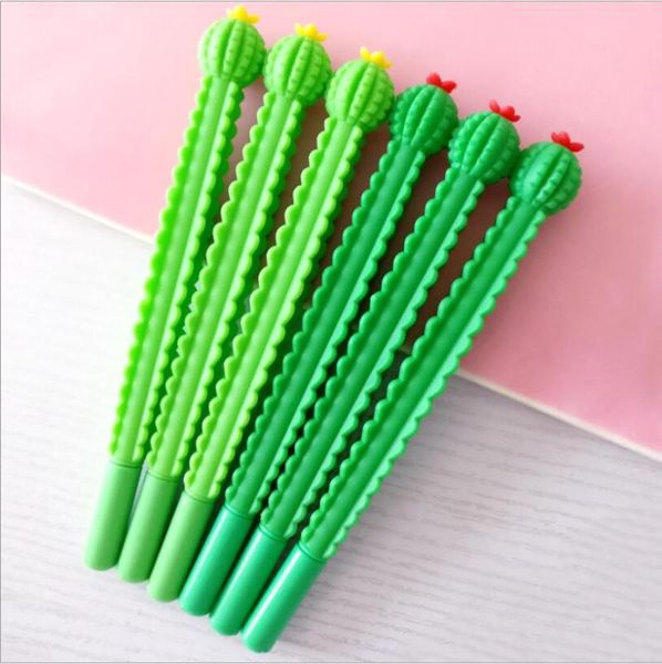 

4 pieces lytwtw's stationery cute cactus succulent pen gel pen school office kawaii supply handles creative gift