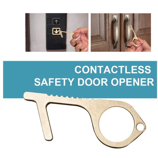 

clean key brass cleankey handheld non-contact key door opener a closer contactless safety smart tool for outdoor, Silver