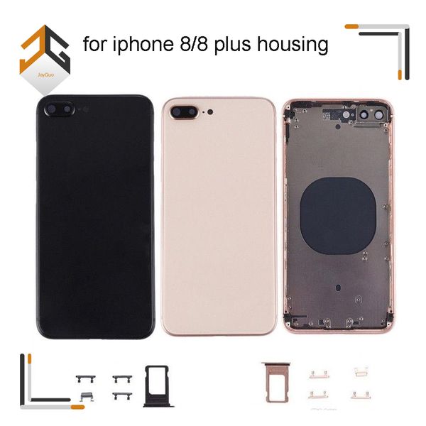 

10pcs oem quality for iphone 8 8 plus full housing battery back cover replacement with frame back glass with ing