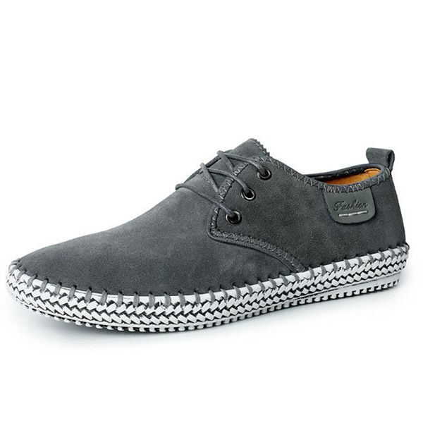 

brand minimalist design genuine suede leather mens leisure flat brand spring formal casual dress flat oxford shoes, Black