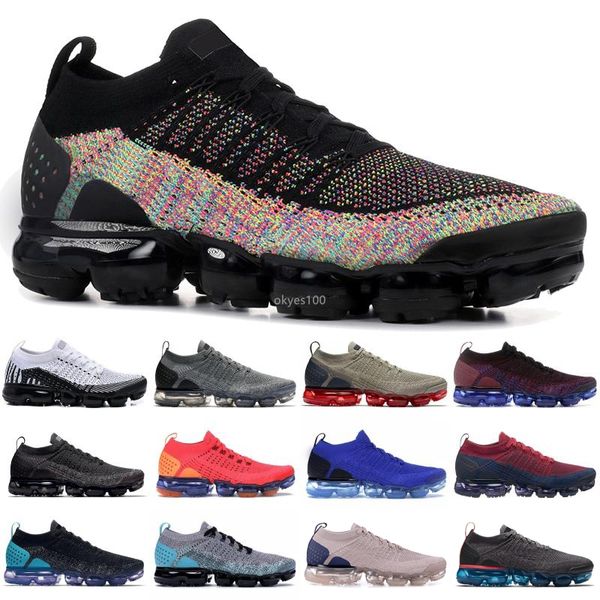

2021 Chaussures Moc 2 Fly Laceless knit 2.0 Running Shoes Triple Black Designer Mens Women Sneakers White cushion Trainers Zapatos