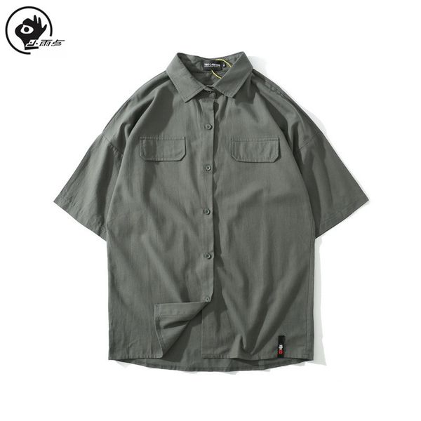 

little raindrop men shirt vintage ethnic printed turn down collar mens loose casual shirts couple clothes short sleeve shirt, White;black