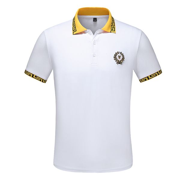 

luxurious italy polo shirt t shirts 2020 polos snake bee floral embroidery mens polos high street fashion stripe print polo t-shirt, White;black