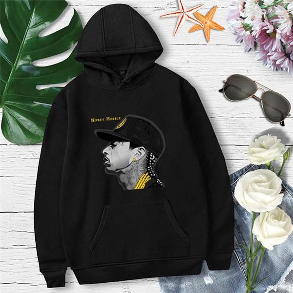 

nipsey hussle womens designer hoodies spring long sleeve pullover o neck womens sweatshirts fashion black print hoodies