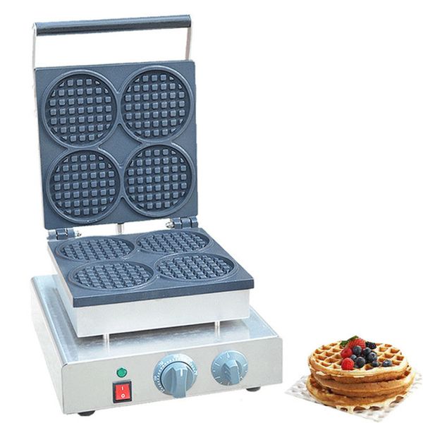 

beijamei commercial nonstick 4pcs round waffle machine electric round waffle maker 110v 220v with timer and temperature controller