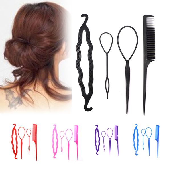 Hair Braiding Tools Set Women Diy For Hairstyle Clips Comb Bun