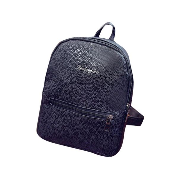 

sleeper #4005 girls leather school bag travel backpack satchel women shoulder backpack for girls 2018 bolsos mujer solid da new