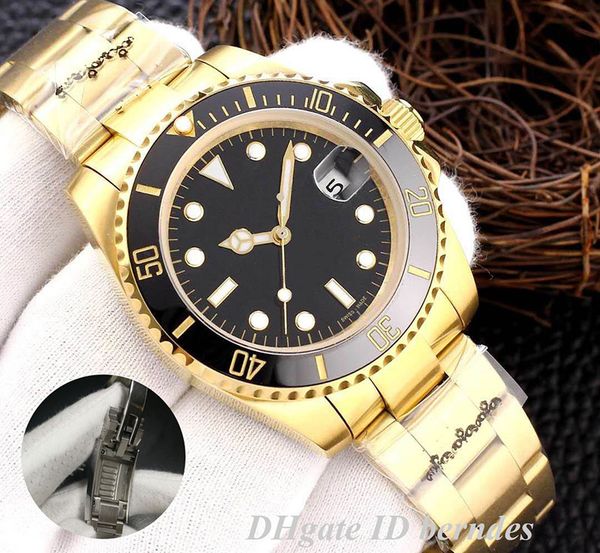 

new high end men's stainless steel automatic mechanical fashion sports watch asia 2813 sliding lock rotating ceramic frame can be y mat, Slivery;brown