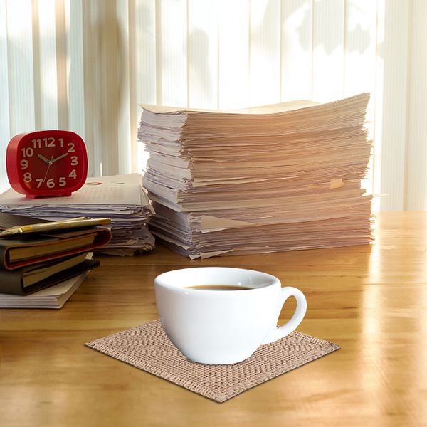 

natural burlap linen table mat placemat pad slip-resistant coasters bowl cup tableware set mat for home l wedding party