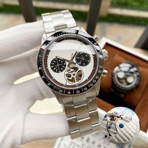 

vintage perpetual paul newman автоматические механические наручные часы браслет из нержавеющей стали высокое качество мужские часы роскошный, Slivery;brown