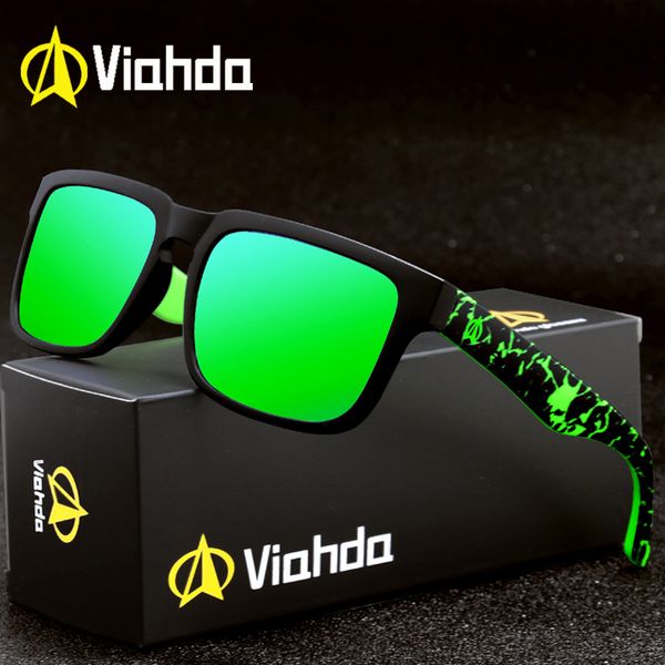 

viahda brand new polarized sunglasses men cool travel sun glasses eyewear gafas with box y200415, White;black