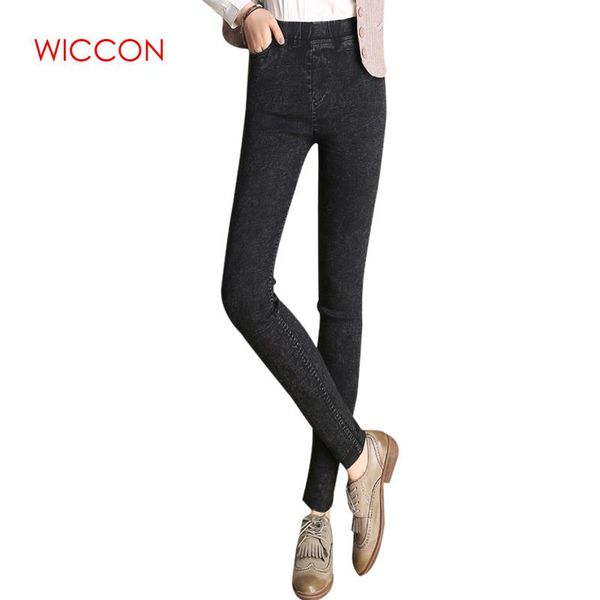 

2019 springjeans denim pants women elastic waist trousers ladies female vintage pencil slim skinny autumn jeans plus size, Blue