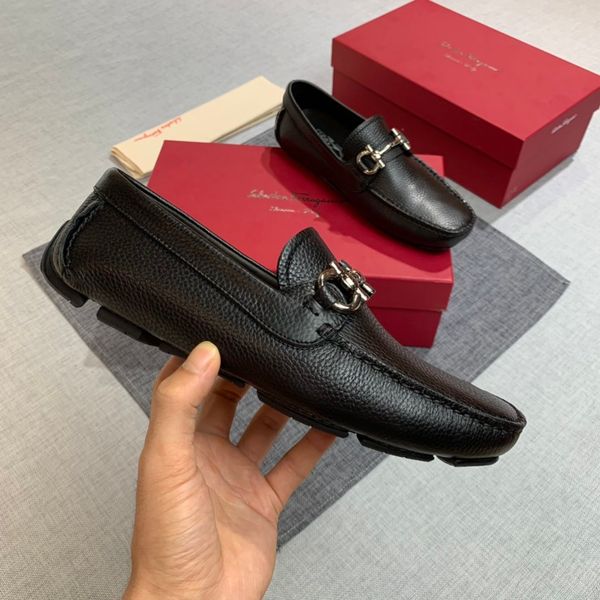 

luxury designerfashion driving shoes loafers new men's loafers men's casual shoes luxury flat single shoelace box, Black