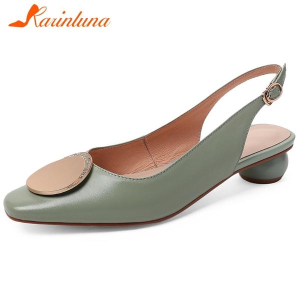 

karin new design genuine leather strange style summer sandals woman shoes buckle strap mix color elegant shoes women, Black