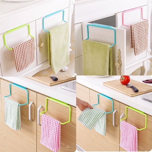

towel rack hanging holder organizer bathroom kitchen cabinet cupboard hanger f301225