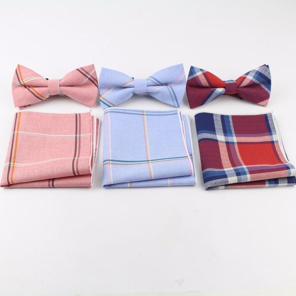 

неформальная узкий bow tie носовой платок комплект 100% хлопок текстильный бабочка платок печати цветочные классические узкие полосатые галс, Black;blue