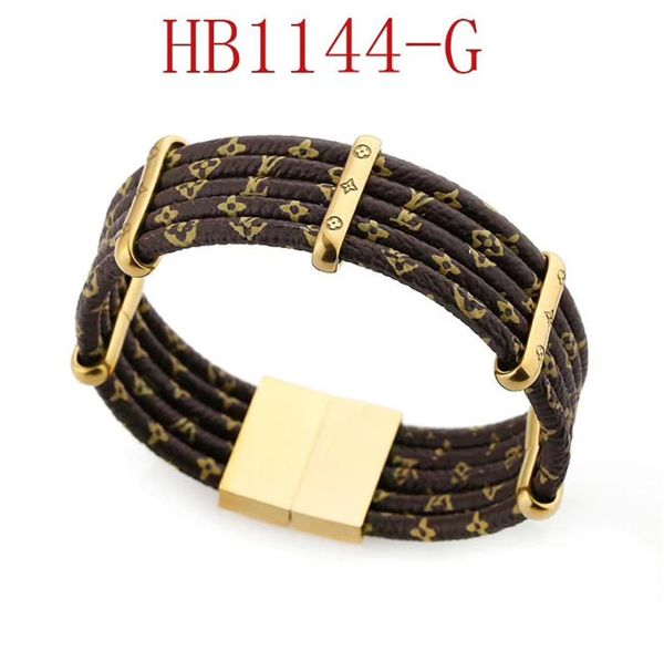 

fashion brand titanium steel genuine leather bracelets with gold/silver v shape design for women flower print pulsera jewelry 02, White