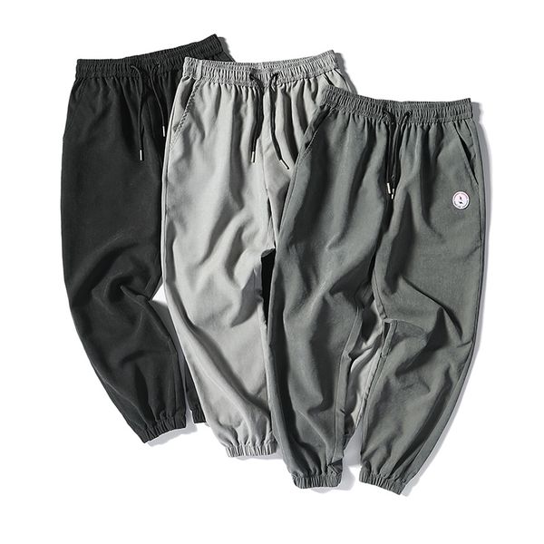 

sweatpants men's fashion solid color casual joggers pants men streetwear track pants wild loose hip hop trousers mens m-4xl, Black