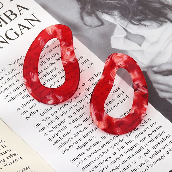 

2020 new fashion design exaggerated jewelry gifts personality irregularity acrylic earrings for dancing party gift decoration ez1801, White