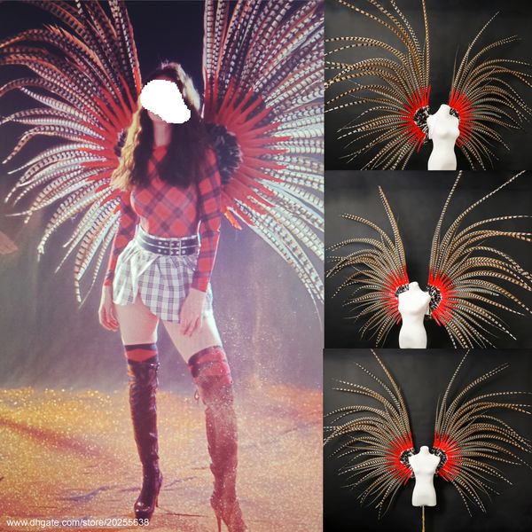 

customized high-end feather angel wings luxurious fairy wings for magazine shooting halloween bar decoration props
