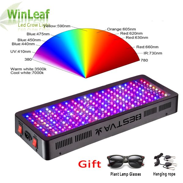 

led grow light full spectrum 600w 800w 1000w 1200w 1500w 2000w double chip red/blue/uv/ir for indoor plants veg bloom