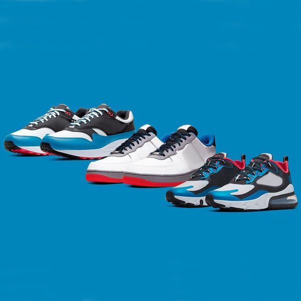 

2020 new 1 script logo pack 27c react tie capsule men low fashion shoes size 36-45, Black