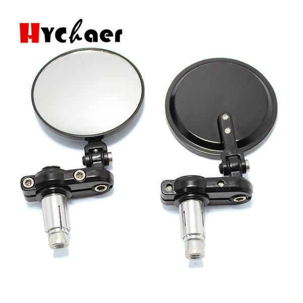 

2pcs universal motorcycle mirror aluminum black 22mm handle bar end rearview side mirrors motor accessories