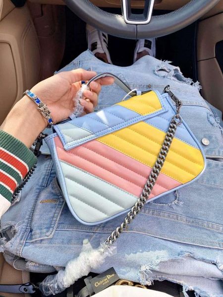 

rainbow flip bag zipper bag one shoulder