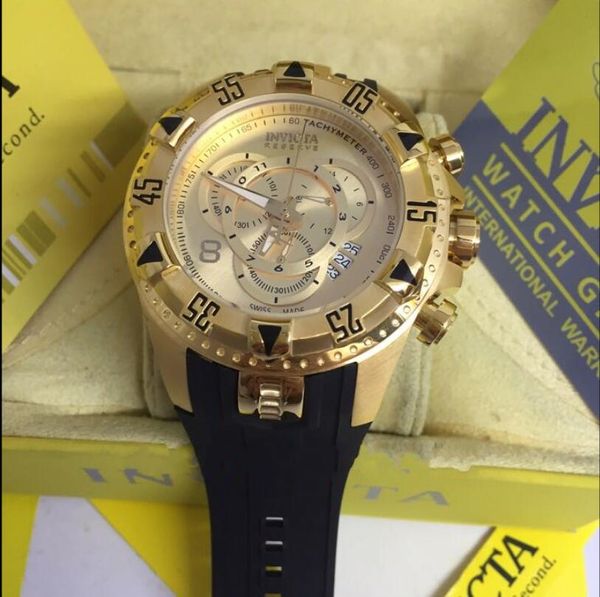 

swiss cosc original invicta brand dial diameter 51mm chronograph multiple time zones luminous multifunction men's quartz watch, Slivery;brown