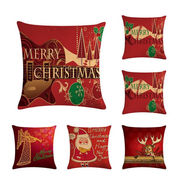

наведение белья хлопка cute deer письмо рождество подушка обложка современной подушка cozy наволочка домашнее украшение h727
