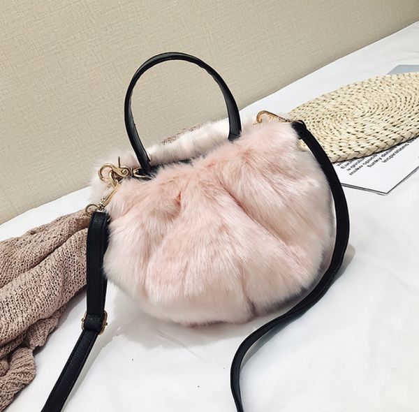 

дизайнер сумки на ремне женщины шерстяная ткань с мягкой ворсовой сумочкой леди милый зимний мешок больше цвета мода женщины пушистый мешок